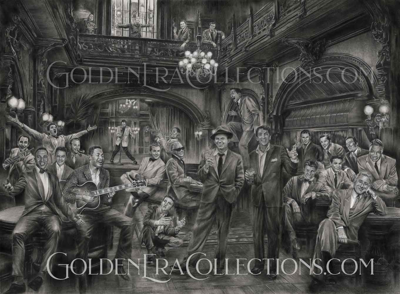 "CROONERS' LOUNGE: Harmonies of the Golden Age" Canvas Print
