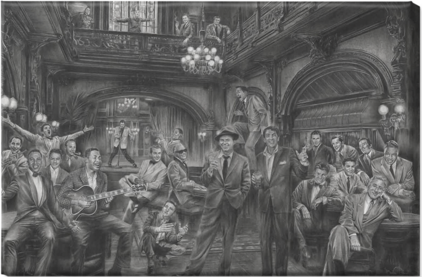 "CROONERS' LOUNGE: Harmonies of the Golden Age" Canvas Print