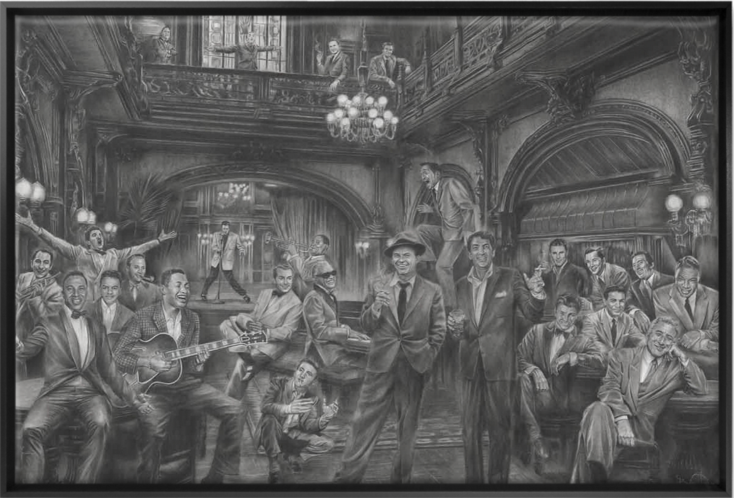 "CROONERS' LOUNGE: Harmonies of the Golden Age" Canvas Print