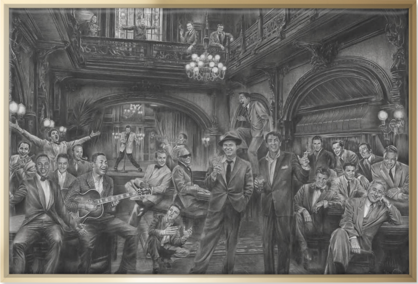 "CROONERS' LOUNGE: Harmonies of the Golden Age" Canvas Print