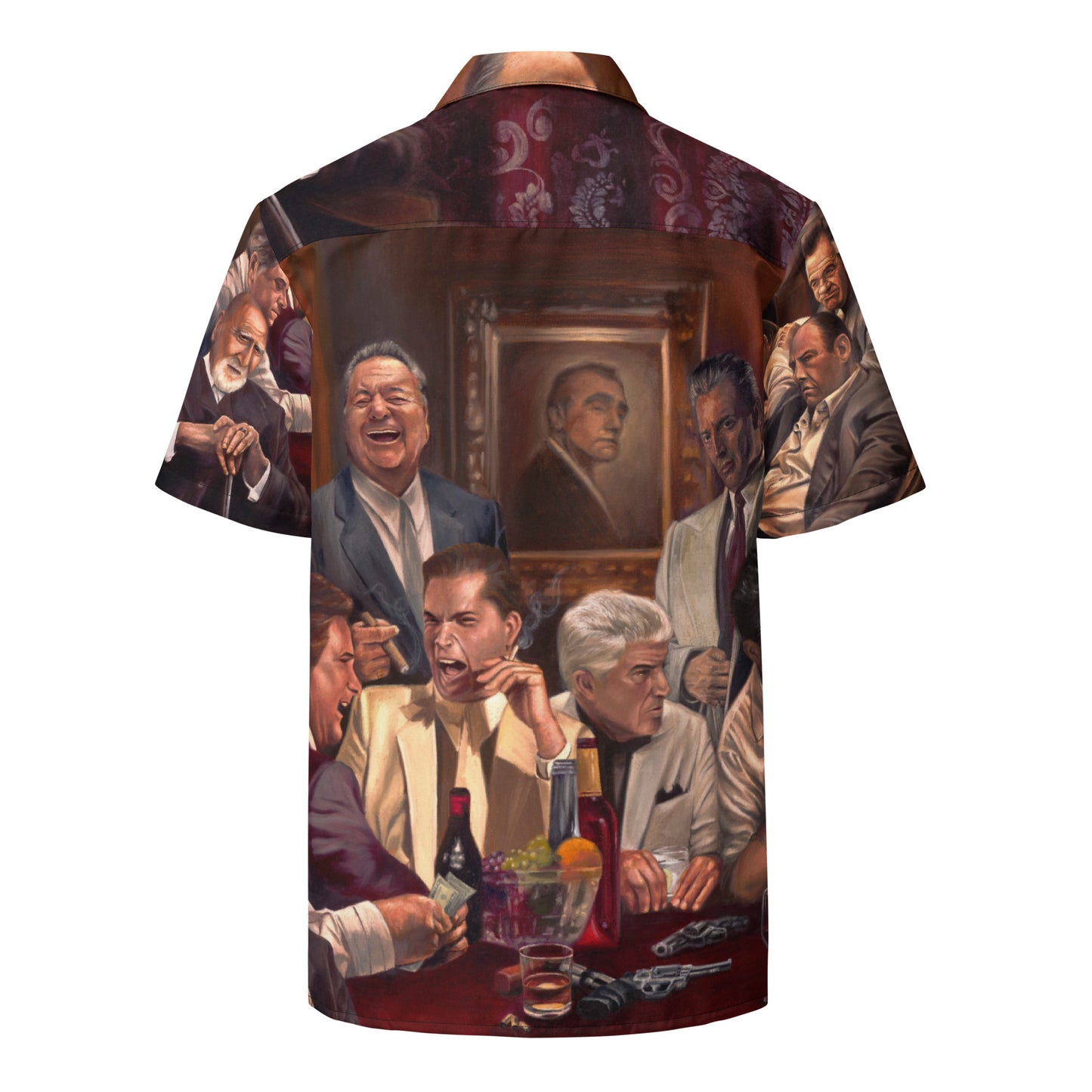 "COSA NOSTRA I" All-over Print Button Shirt