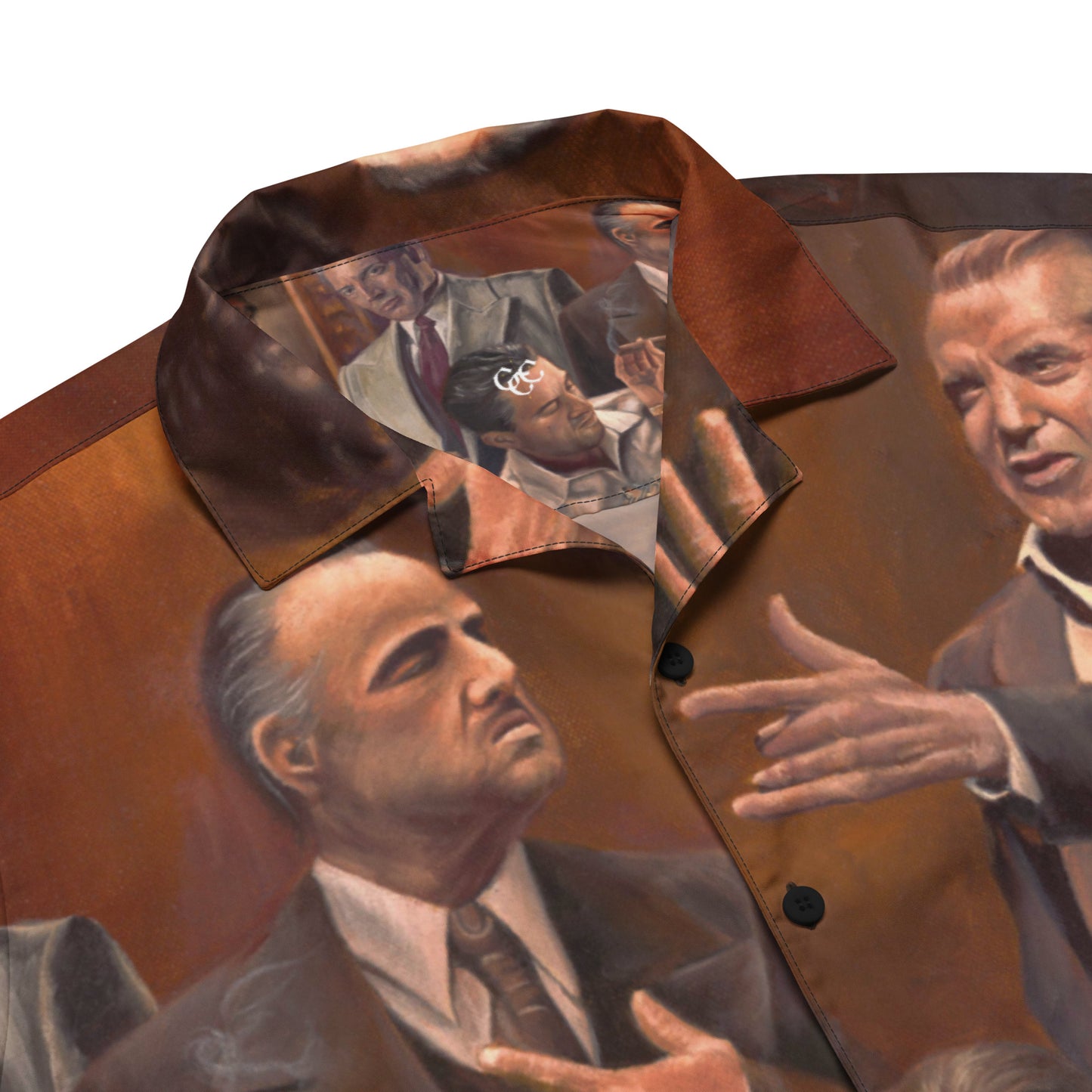 "COSA NOSTRA I" All-over Print Button Shirt