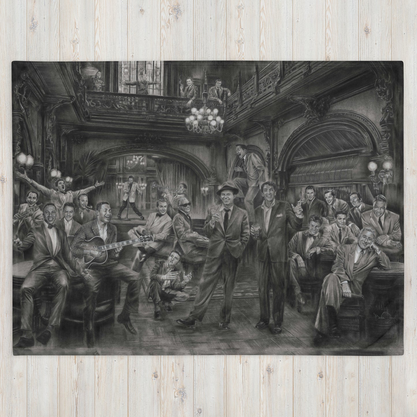 "CROONERS' LOUNGE" Throw Blanket